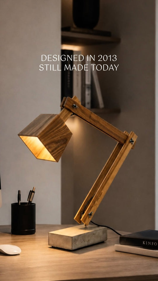 Wooden Desk Lamp classic task lighting articulated